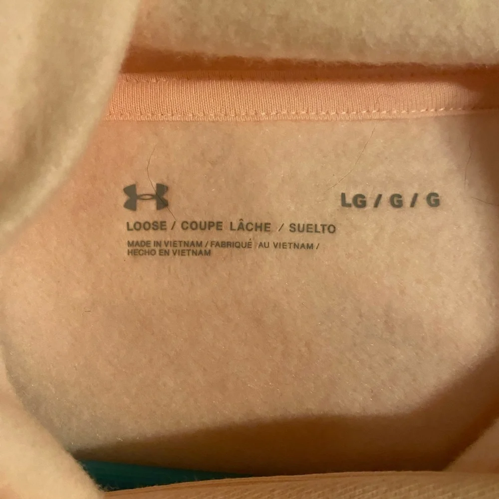 Under Armour Womens Rival
Fleece Logo Hoodie Pink 1356318 Large Athleisure - Picture 3 of 5